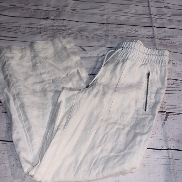 NWT White Cabo Linen Wide Leg Pant - Picture 6 of 8